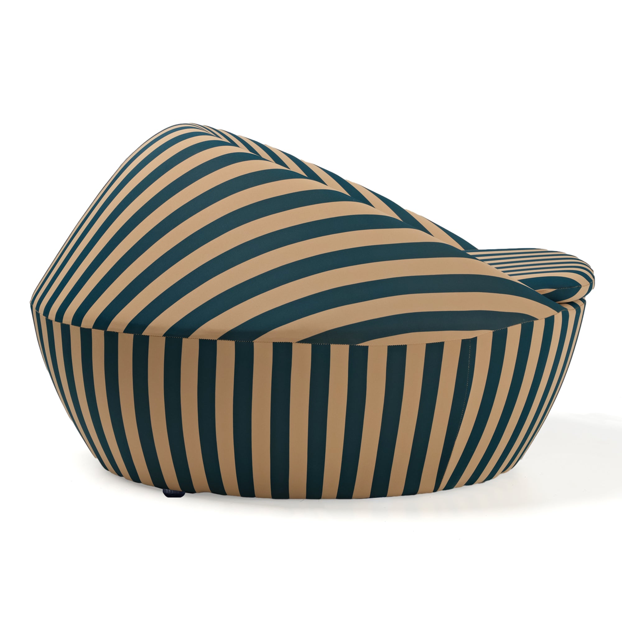 Stylish Red, Yellow & Blue Striped Lounge Chair - Modern Accent Chair for Living Room, Bedroom, or Patio Decor
