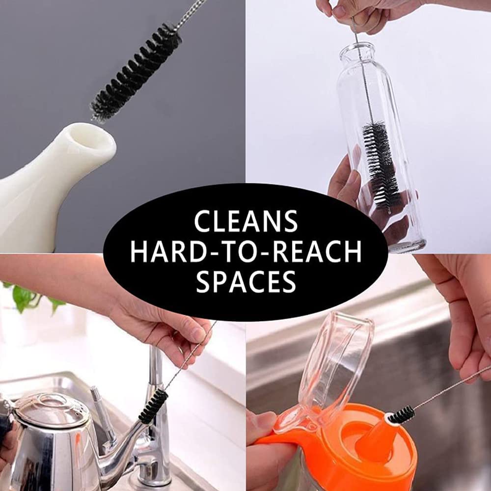 Utoolmart 5-Pack Stainless Steel Wire Tube Cleaning Brushes - 1.2-inch Diameter, 12-inch Length Spiral Power Brush for Bottles, Pipes & Tubes | Heavy-Duty Cleaning Tool for Home, Kitchen, Plumbing & Industrial Use