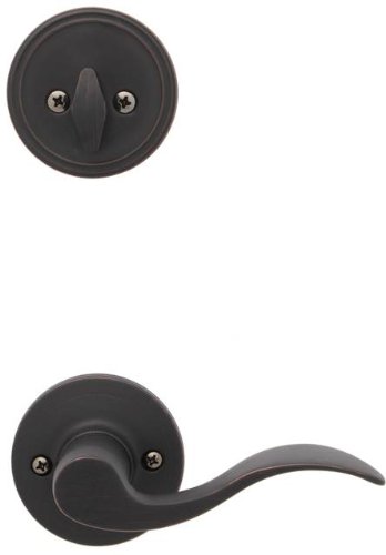 MaxGrade 890LON11HLH London Left Hand Lever Dummy Handleset - Venetian Bronze Finish Interior Door Trim for Bedroom, Closet & Bathroom