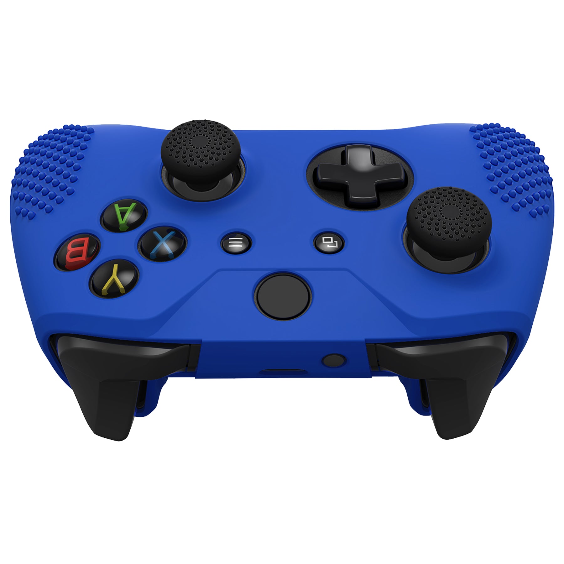eXtremeRate PlayVital Soft Dark Blue Silicone Controller Cover Grips for Xbox One S/X - Non-Slip Protective Skin Case - Perfect for Gaming, Travel & Long Play Sessions (XBOWP0040GC)