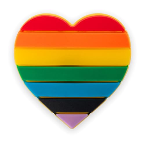 Gay Pride Rainbow Heart Silicone Pins