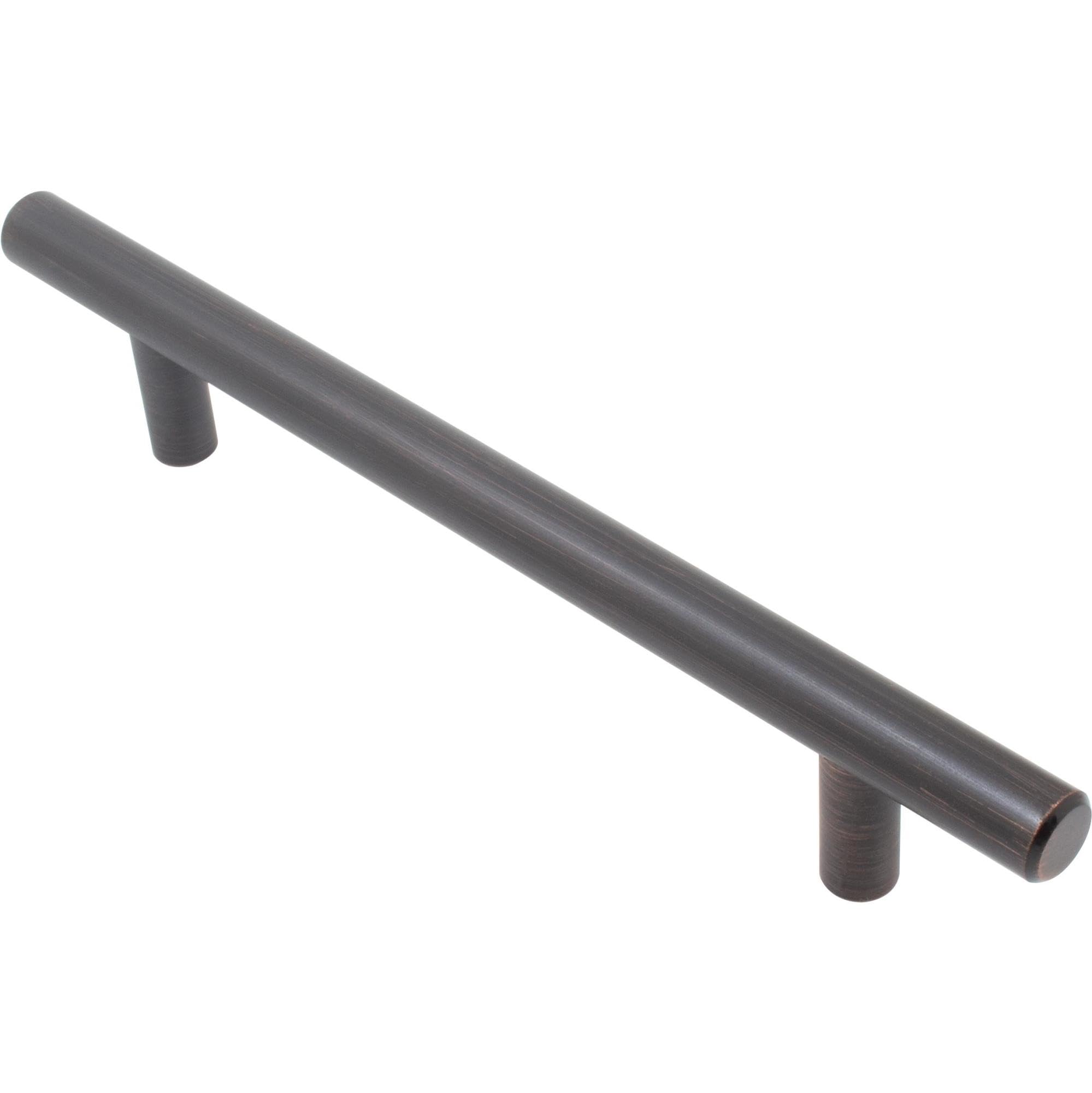 Vintage Bronze Bar Cabinet Pull - 128mm Center to Center, 188mm Overall Length - Solid Brass Hardware for Kitchen Cabinets, Dressers & Furniture Drawers