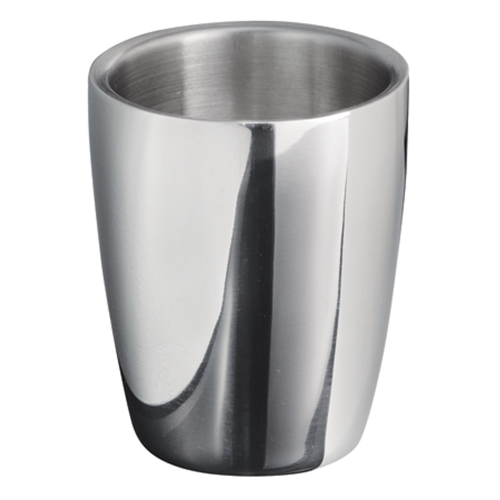 iDesign Forma Stainless Steel Tumbler Cup - Polished Vanity Countertop Organizer for Bathroom, Kitchen & Office - Perfect for Toothbrush Holder, Makeup Brushes & Desk Accessories