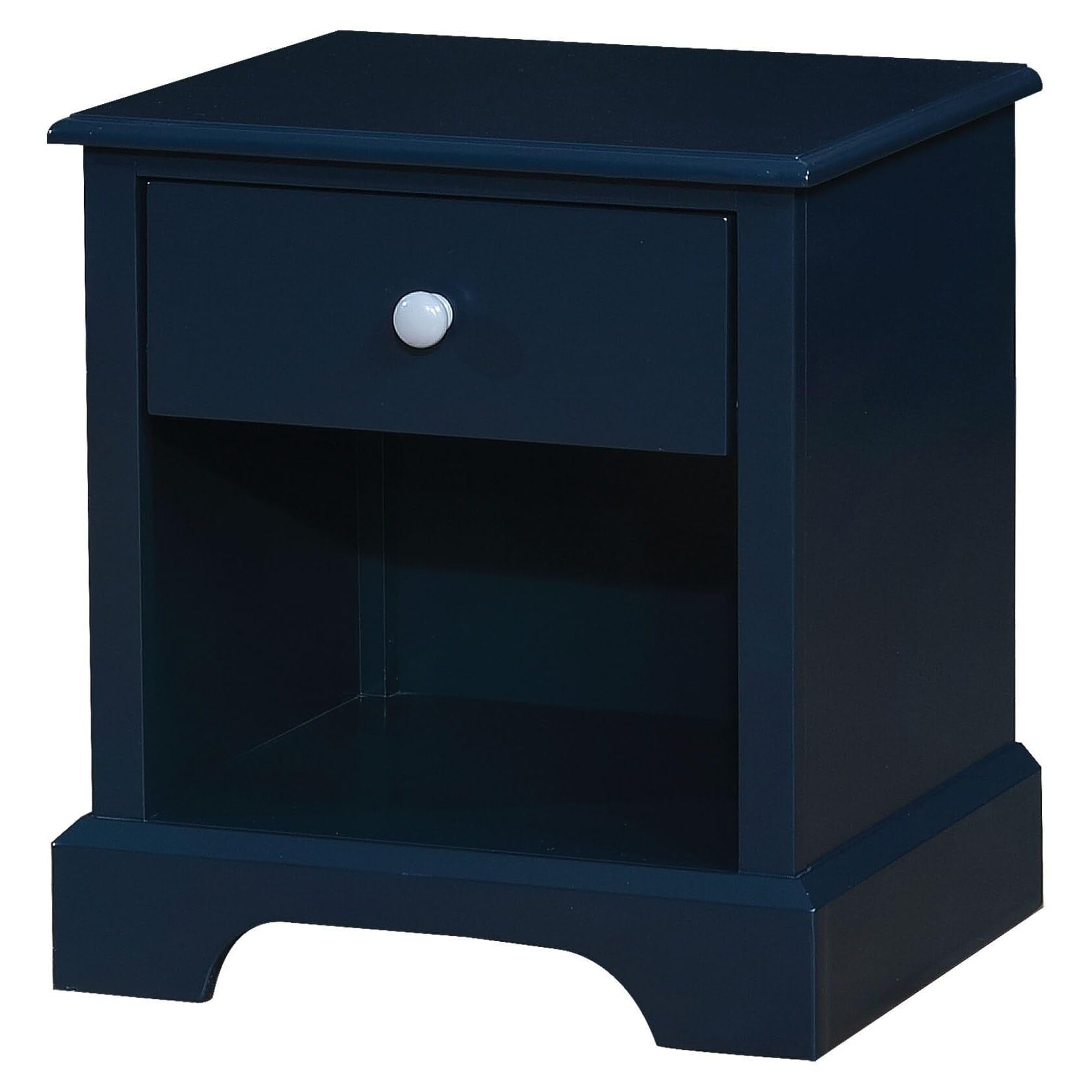 Blue Taylor & Olive Cholla Transitional Solid Wood 1-Drawer Nightstand - Modern Bedside Table for Bedroom, Guest Room, or Dorm - Stylish Storage Solution with Single Drawer