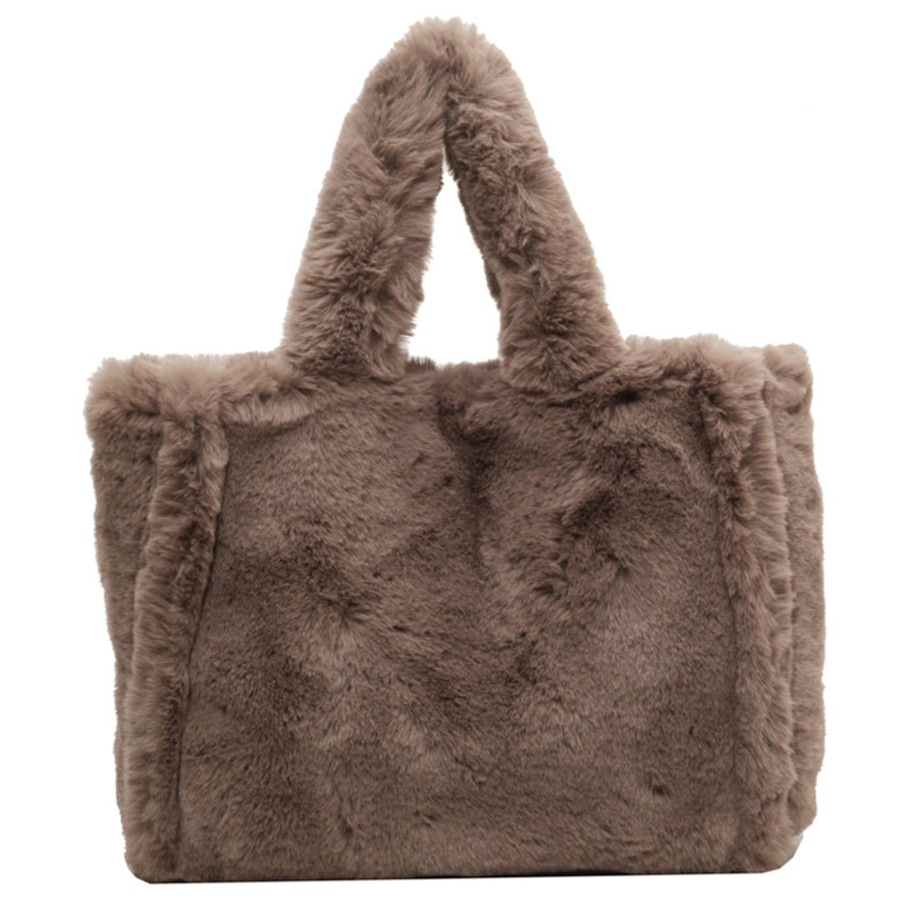 Stylish Plush Fuzzy Tote Bag for Women - Large Capacity Winter Handbag with Dual Straps | Perfect for Work, Shopping & Travel Accessories