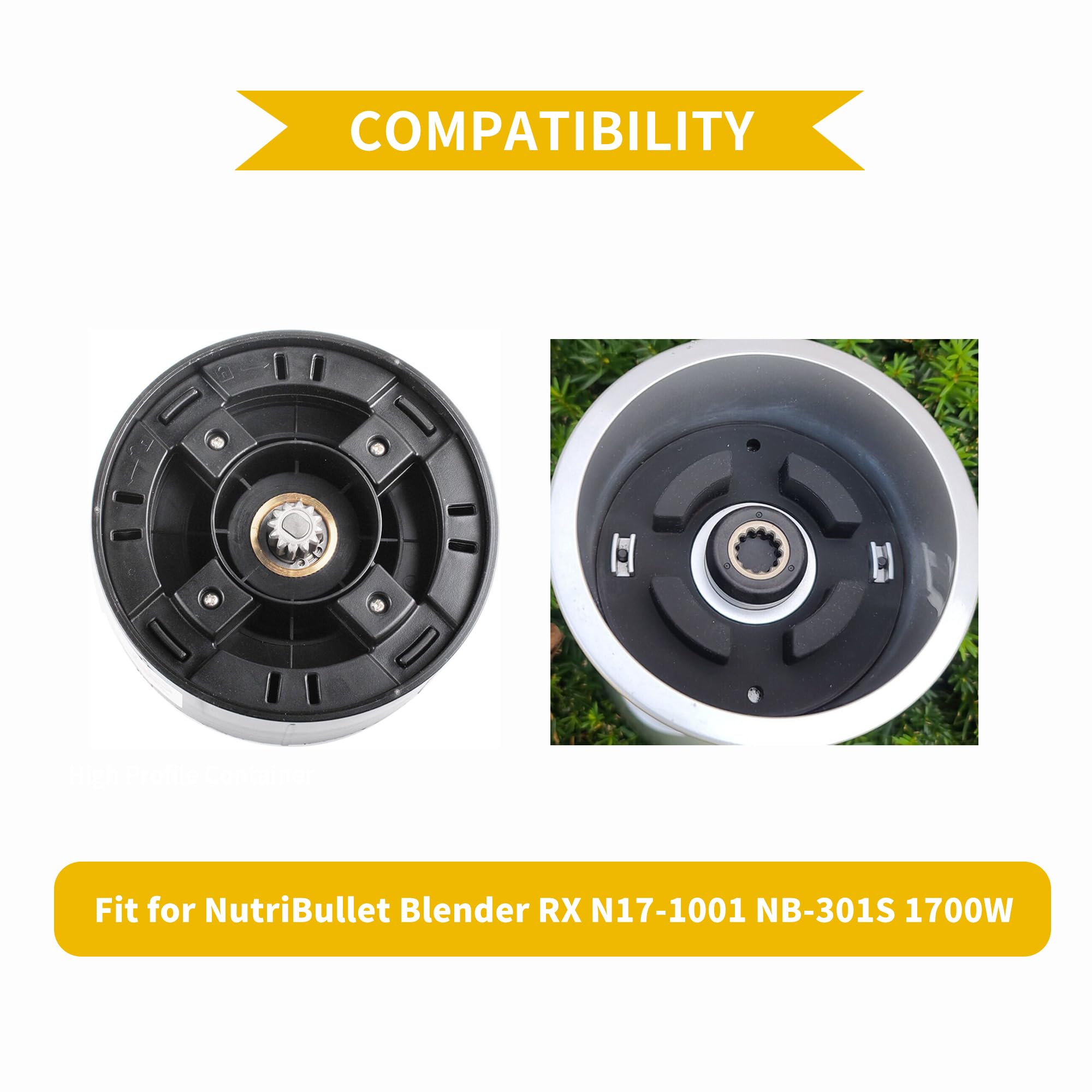 2 Packs Blender Drive Socket Replacement Kit - Compatible with NutriBullet Blender RX N17-1001 NB-301S 1700W Juicer Mixer Base Gear - Perfect for Smoothies, Protein Shakes & Food Processing