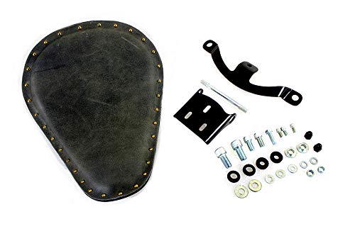 Solid Mount Bates Bobber Solo Seat Kit for Harley-Davidson XL Models 2010 & Up - Custom Motorcycle Seat Upgrade for Cafe Racer & Bobber Builds