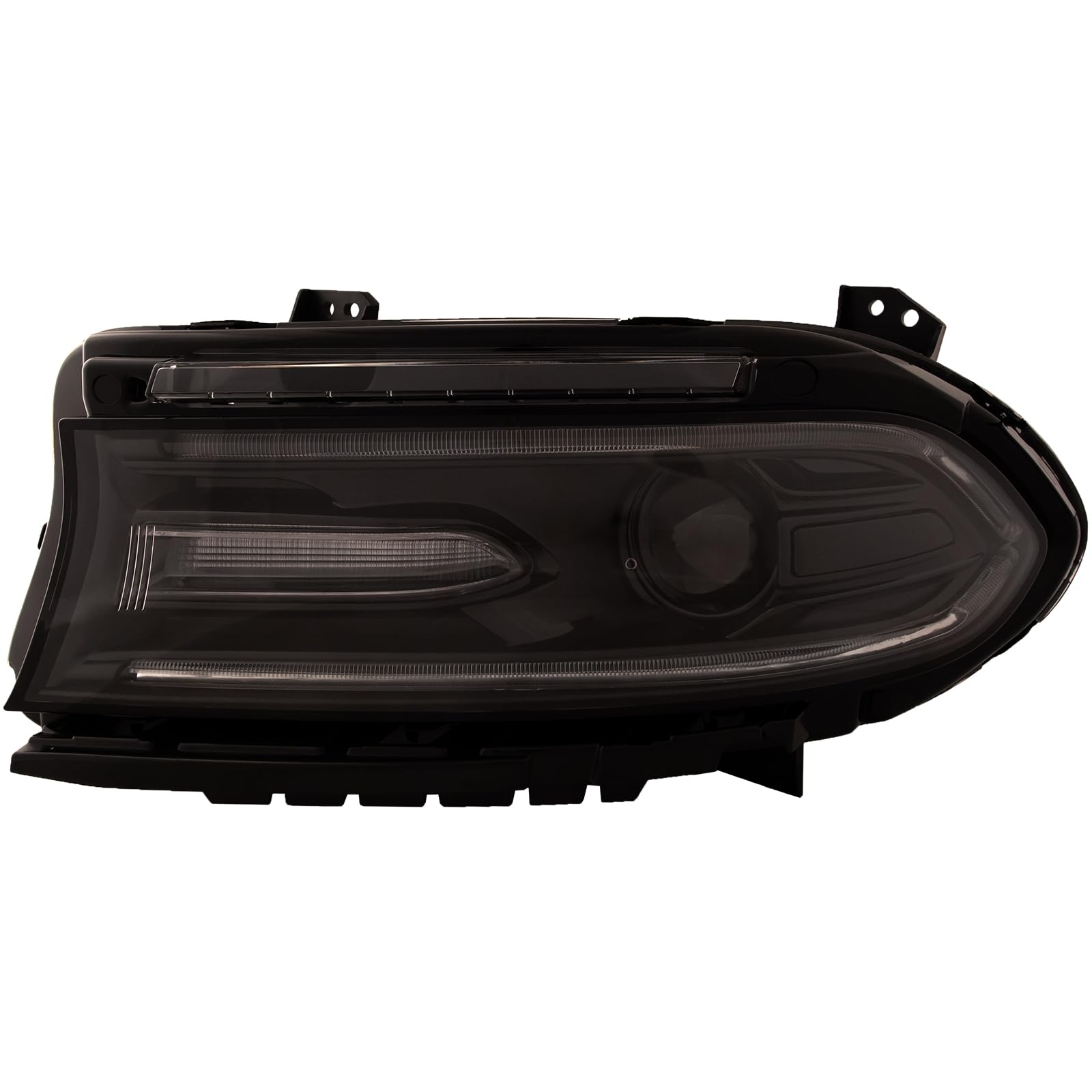 HEADLIGHTSDEPOT Halogen Headlight Left Driver Side Replacement for 2018-2022 Dodge Charger - Perfect for Night Driving & Enhanced Visibility