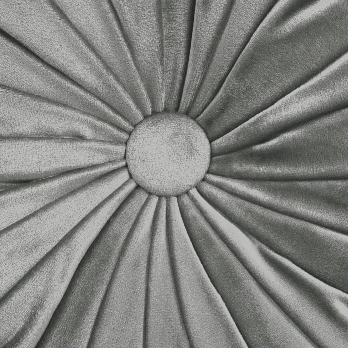 Round Pleated Soft Velvet Throw Pillow - Elegant Home Decor for Sofa, Bed & Couch - Cozy Accent Pillow for Living Room, Bedroom & Nursery