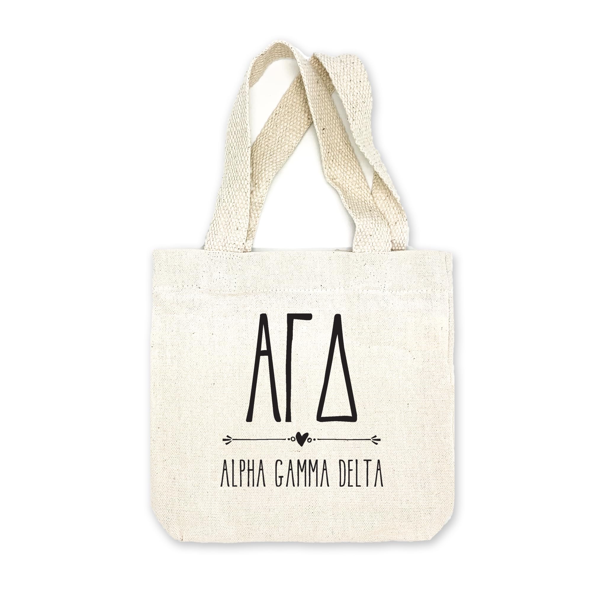 Greek Letter Sorority Mini Tote Bag - Personalized Sorority Gifts for Sisters - Small Party Favor Bag for College Events, Rush Week & Sisterhood Celebrations