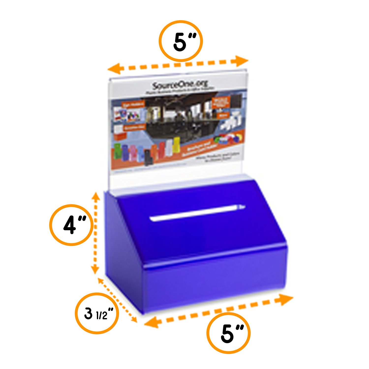 Durable Acrylic Donation Box with Lock & Sign Holder - Secure Ballot Box for Fundraising, Voting & Events | SOURCEONE.ORG