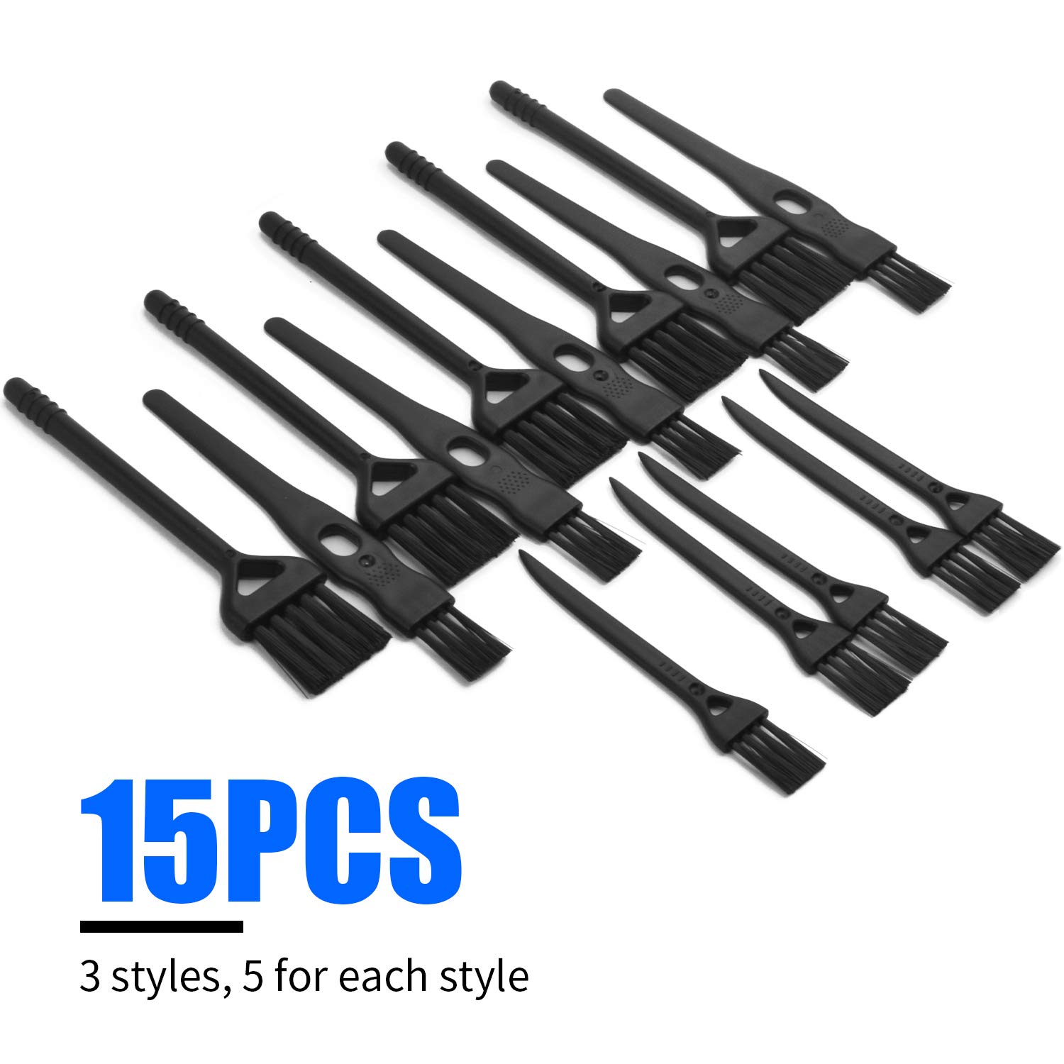 15pcs Electric Shaver Razor Cleaning Brushes Set - Nylon Bristles for Electric Razor & Hair Clipper Maintenance - 3 Style Brush Heads for Deep Cleaning & Hygiene - Perfect for Home, Salon & Travel Use