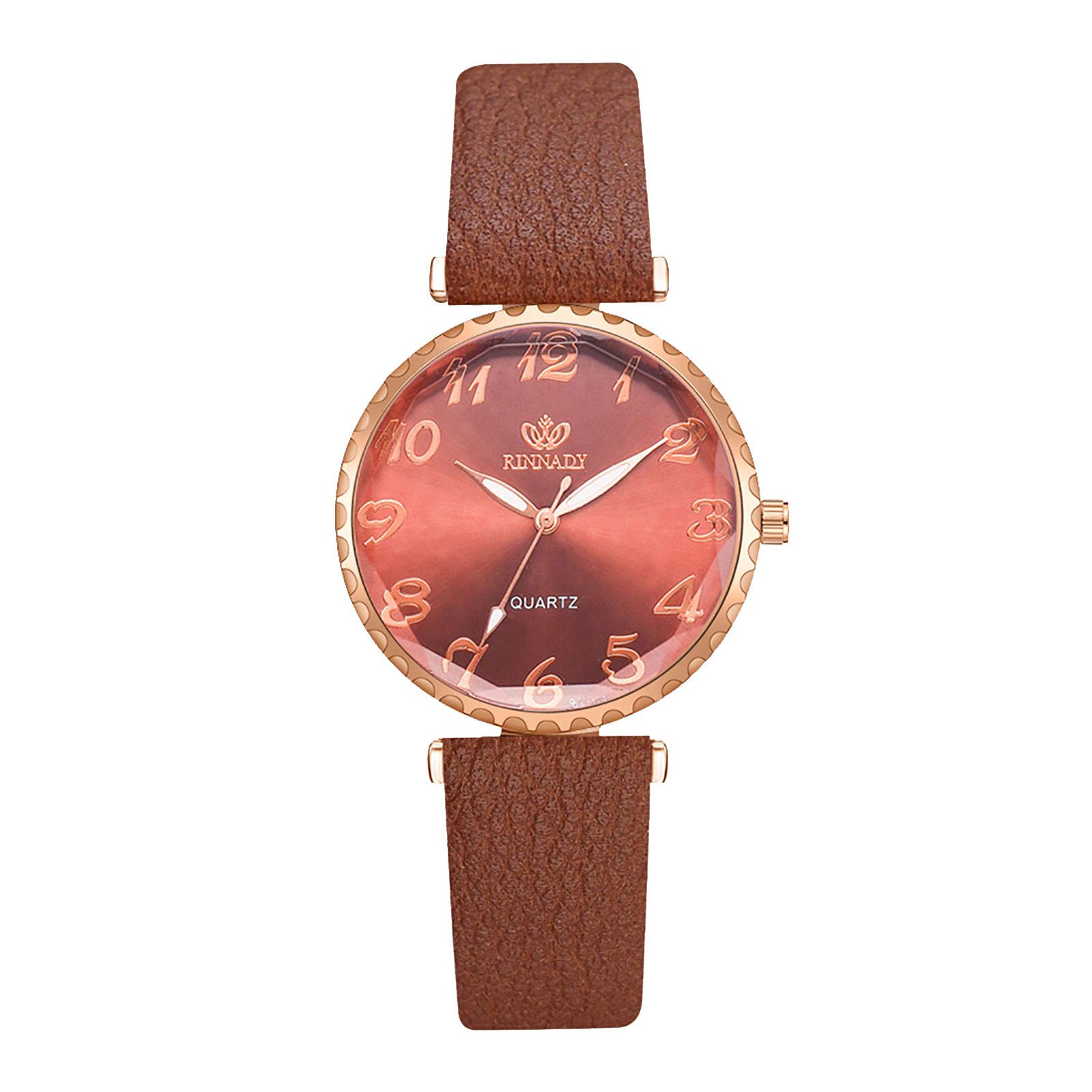 Elegant Women's Quartz Watch with Silicone & Faux Leather Band - Stylish Analog Dress Watch for Girls & Women - Perfect for Office, Party & Everyday Wear