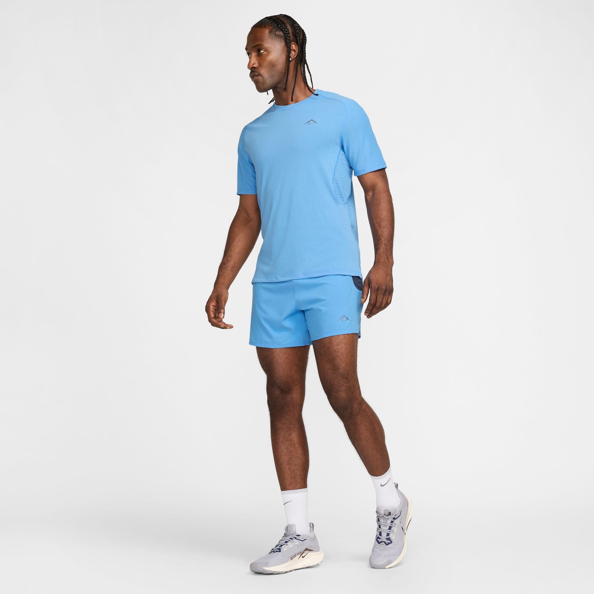 Men's Nike Trail Second Sunrise 5 Dri-FIT ADV Lined Running Shorts - Breathable Quick-Dry Workout Shorts for Hiking, Jogging & Gym Training (University Blue/Thunder Blue/Black)
