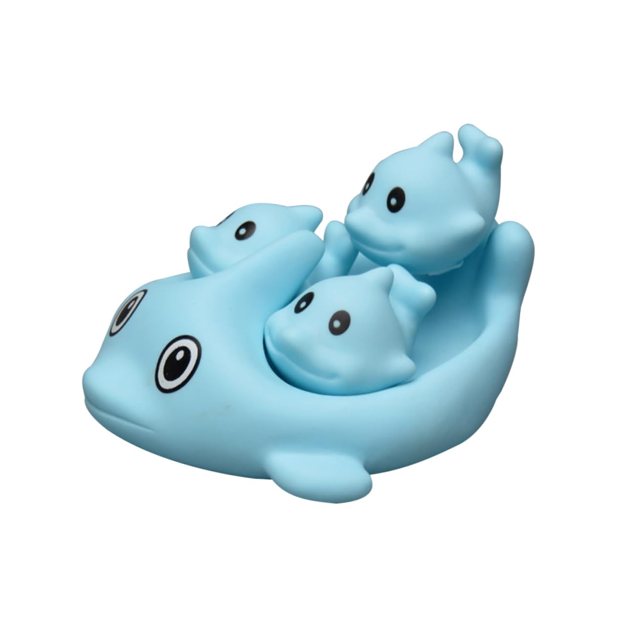 FAVOMOTO 4 Pack Bath Toys for Kids - Waterproof Vinyl Shower Games Set in Sky Blue - Fun Bathtime Play for Toddlers & Infants