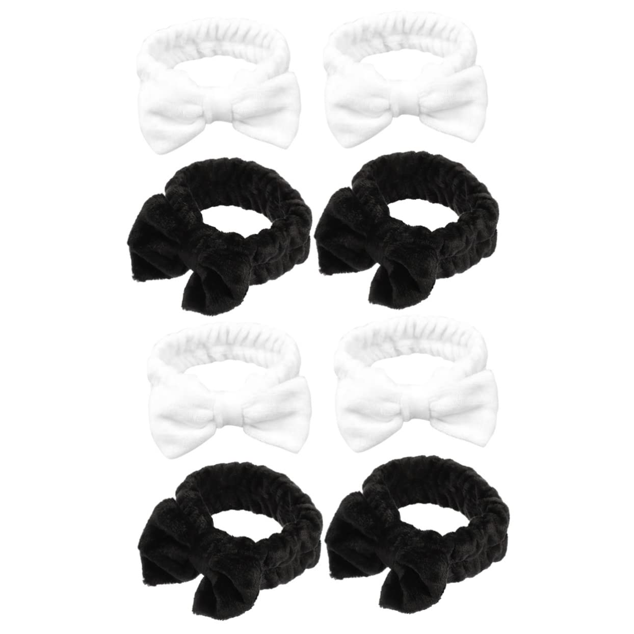 8-Piece Butterfly Edge Spa Headbands for Women - Soft Fabric Hair Bands for Makeup, Skincare & Bath - Perfect for Salon, Spa Days & At-Home Beauty Routines
