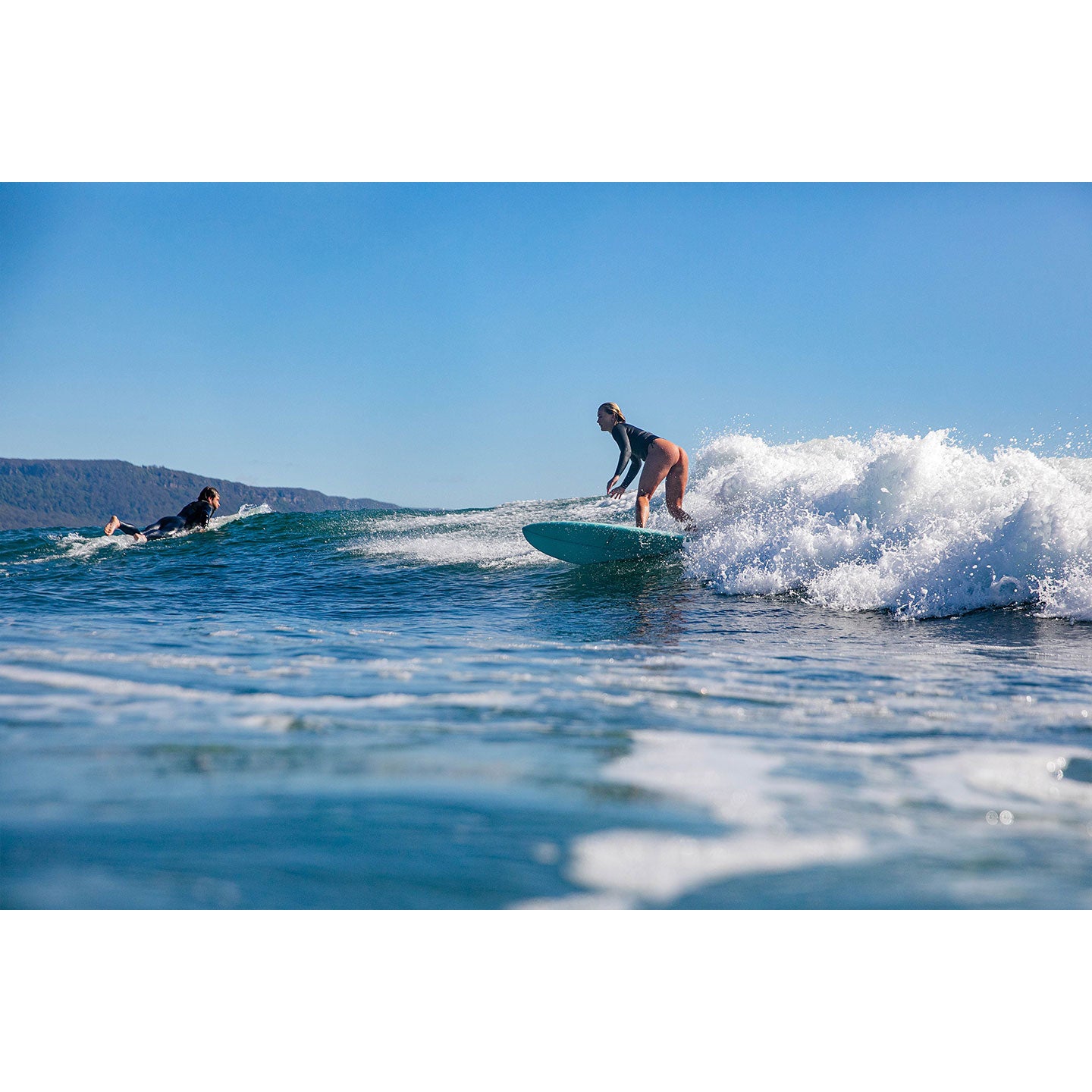 Modern Highline 2.0 6'9 PU Clear Surfboard - Premium Performance Longboard for All Skill Levels | Perfect for Wave Riding, Cruising & Beach Fun