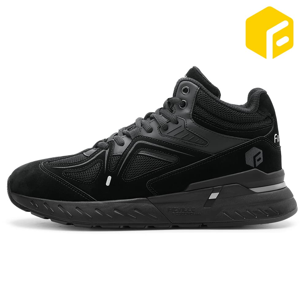 FitVille Extra Wide Basketball Shoes for Men with Flat Feet – High-Top Sneakers with Ankle Support – Perfect for Court Play, Training & Casual Wear