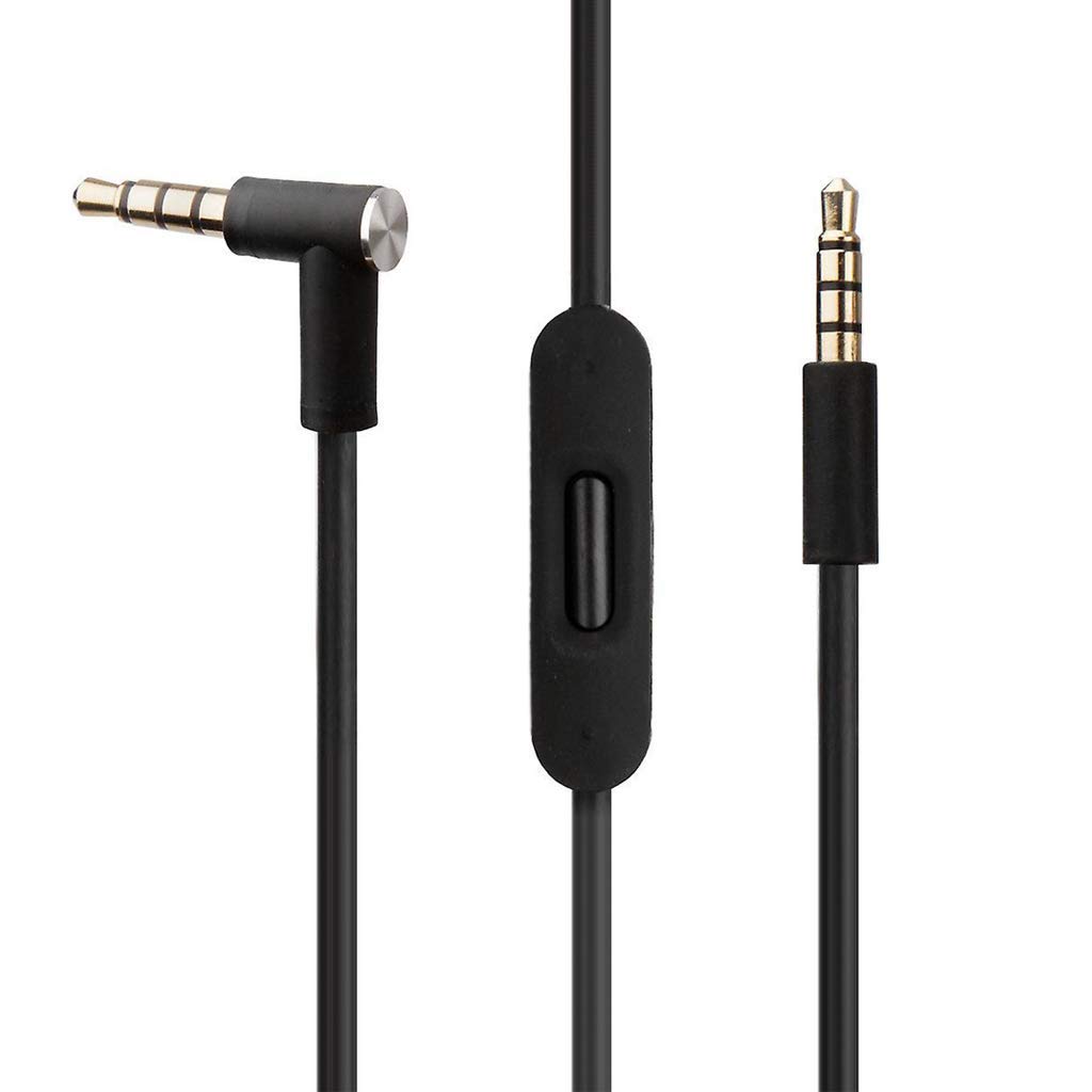 Replacement Audio Extension Cable with Inline Remote & Mic for Beats by Dr. Dre Solo/Studio/Pro/Executive Headphones - 3.5mm Aux Cord for Wireless & Wired Use - Perfect for Gaming, Workouts, Travel & Home Entertainment (Black)