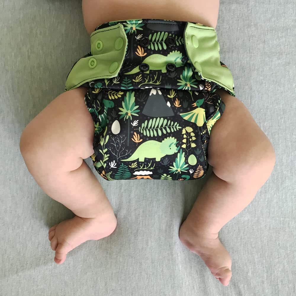 Reusable Waterproof Diaper Cover Shell for Baby - Soft Breathable Cloth Diaper Covers for Prefolds, Flats, Fitted or Inserts (Atom) | Perfect for Daycare, Travel & Overnight Protection