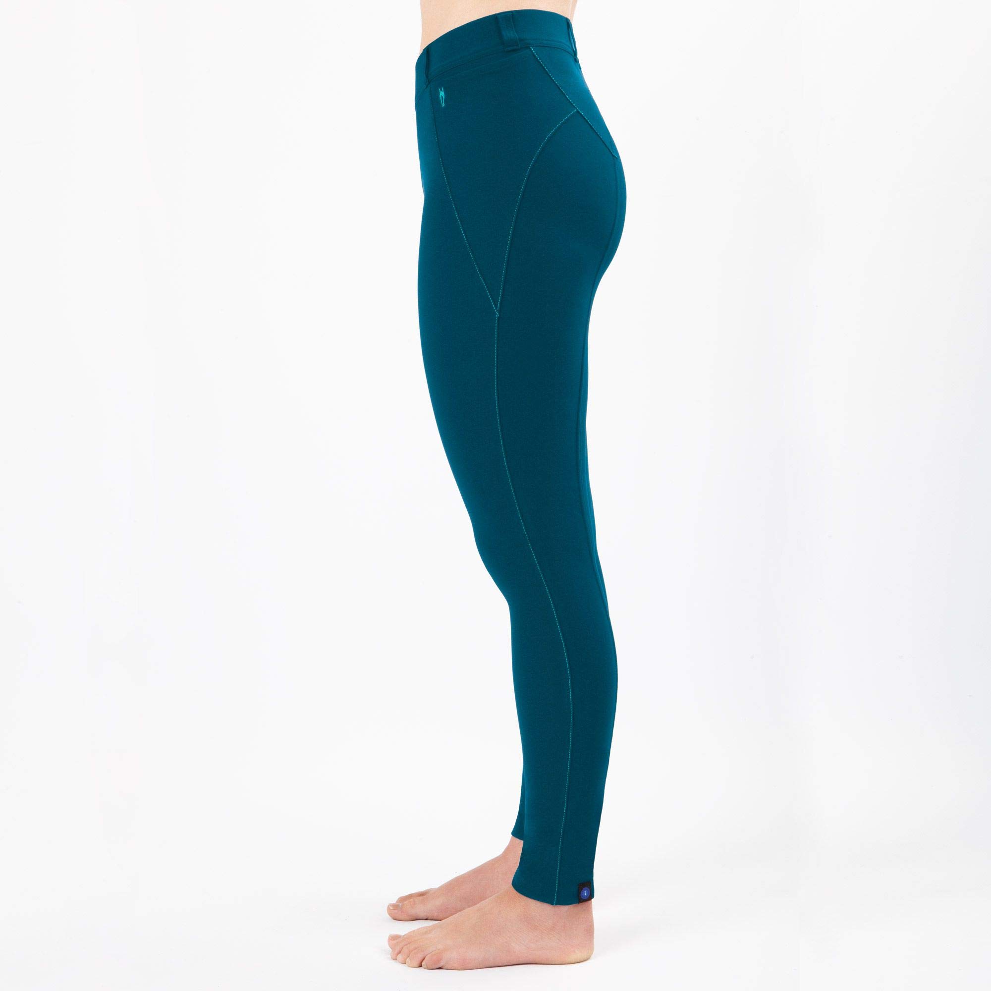Irideon Issential Capriole Riding Tights for Women - X-Small Baltic Blue Equestrian Leggings | Perfect for Horseback Riding, Training & Show Jumping
