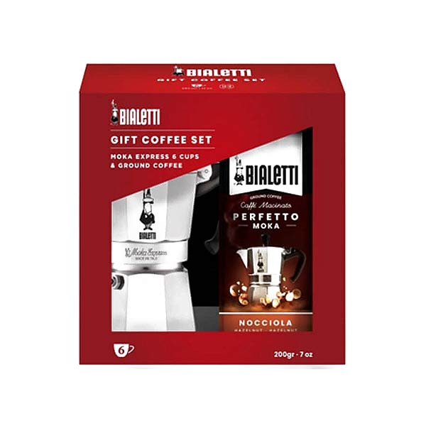Bialetti Moka Express 3-Cup Stovetop Espresso Maker Gift Set - Perfect for Home Coffee Brewing & Italian Style Espresso Gifts