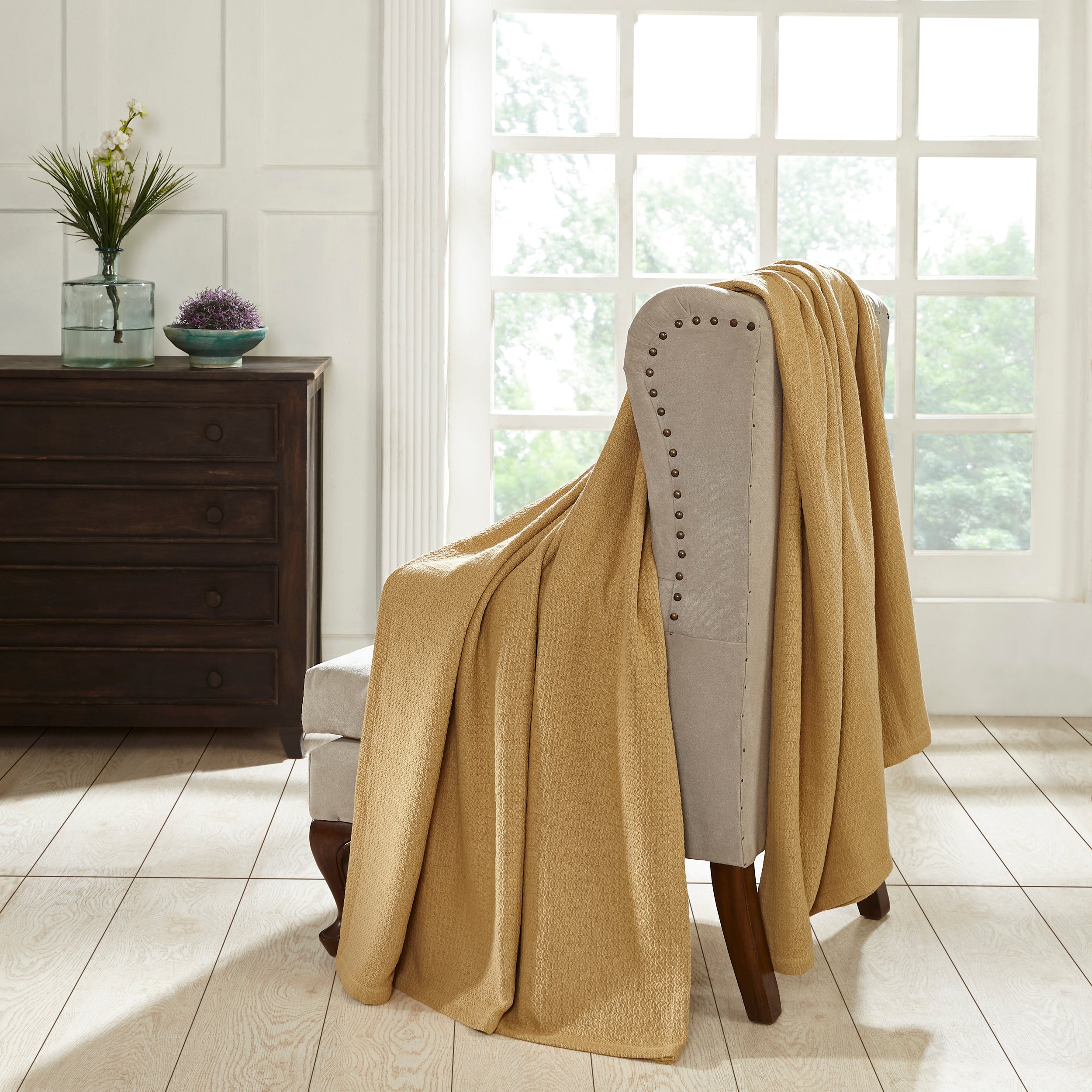 Premium Textured Cotton Waffle Weave Blanket - Soft & Breathable Throw for Bed, Sofa, or Couch - Cozy Home Decor & Perfect Gift for All Seasons