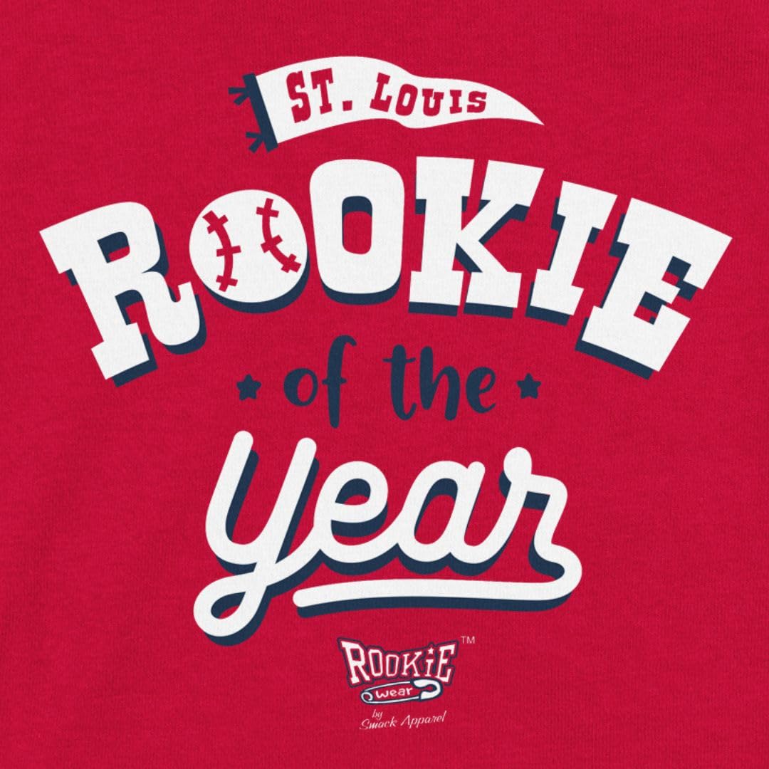 St. Louis Cardinals Baseball Onesie for Babies & Toddlers - Rookie of The Year Red Bodysuit (NB-4T) - Perfect for Game Day, Photo Shoots & Fan Gifts