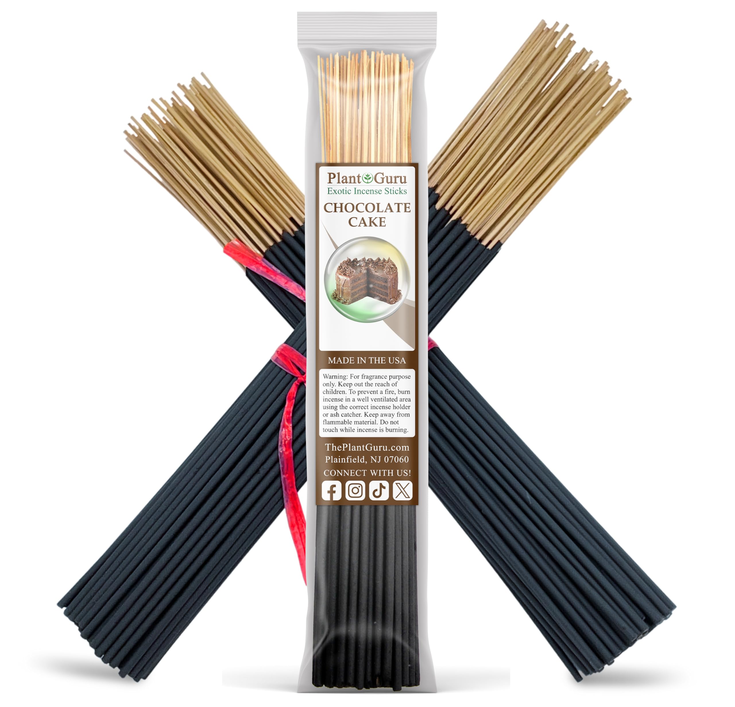 Premium Chocolate Cake Scented Incense Sticks - 11 Inch Long Burning (45-60 Mins) - 85-100 Sticks per Bundle - Relaxing Aroma for Home, Yoga & Meditation