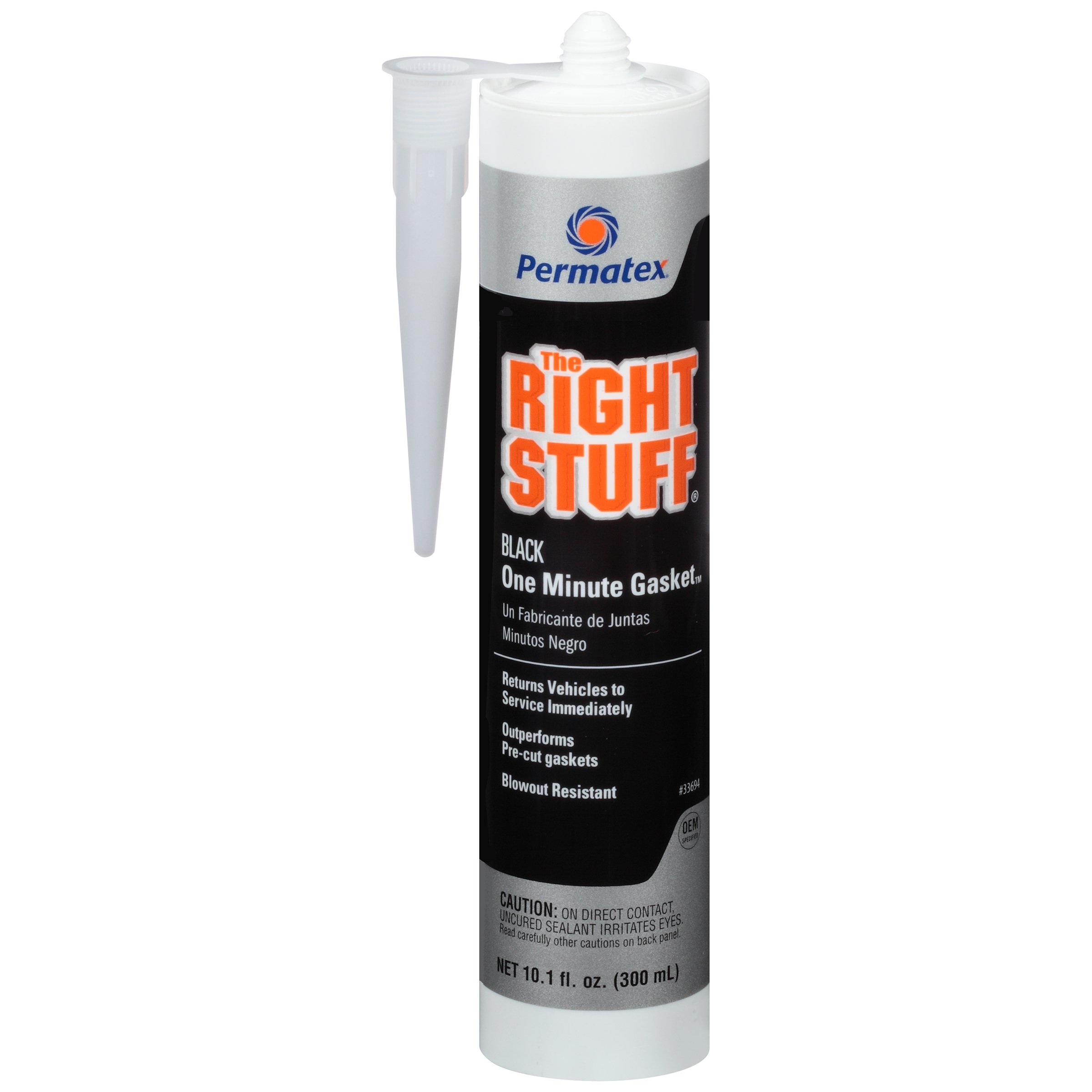 Permatex 33694 The Right Stuff 1 Minute Gasket Maker - Fast Setting High Flexibility Sealant (10.1 oz) - Ideal for Automotive, Marine & Industrial Gasket Repairs & Sealing Applications