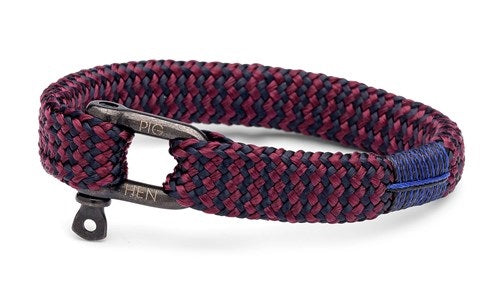 PIG & HEN Sharp Simon Rope Bracelet for Men - Navy/Purple Black Waterproof Paracord Survival Bracelet - Perfect for Outdoor, Hiking, Camping & Emergency Situations