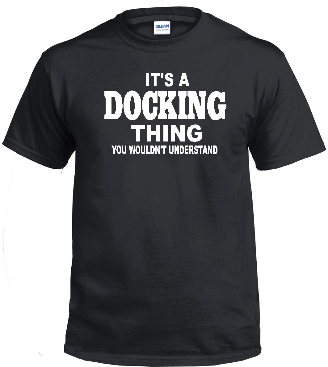 STUFF WITH ATTITUDE Black Docking Graphic T-Shirt for Men & Women | Cool Casual Streetwear Tee for Everyday Wear, Concerts, and Outings