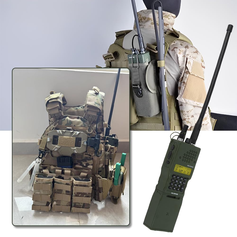 Realistic Dummy Radio Case Model - Faux Walkie Talkie Shell with Removable Headset Connector | Durable Plastic Cosplay Prop for Home, Camping, Outdoor Games (Green) | Perfect for Role-Playing, Airsoft, and Theatrical Performances