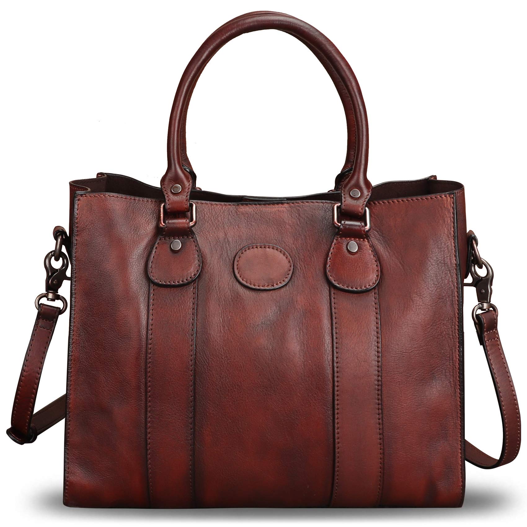 Genuine Leather Satchel Handbags for Women - Top Handle Shoulder Bag & Crossbody Tote Purse - Perfect for Work, Travel & Everyday Use
