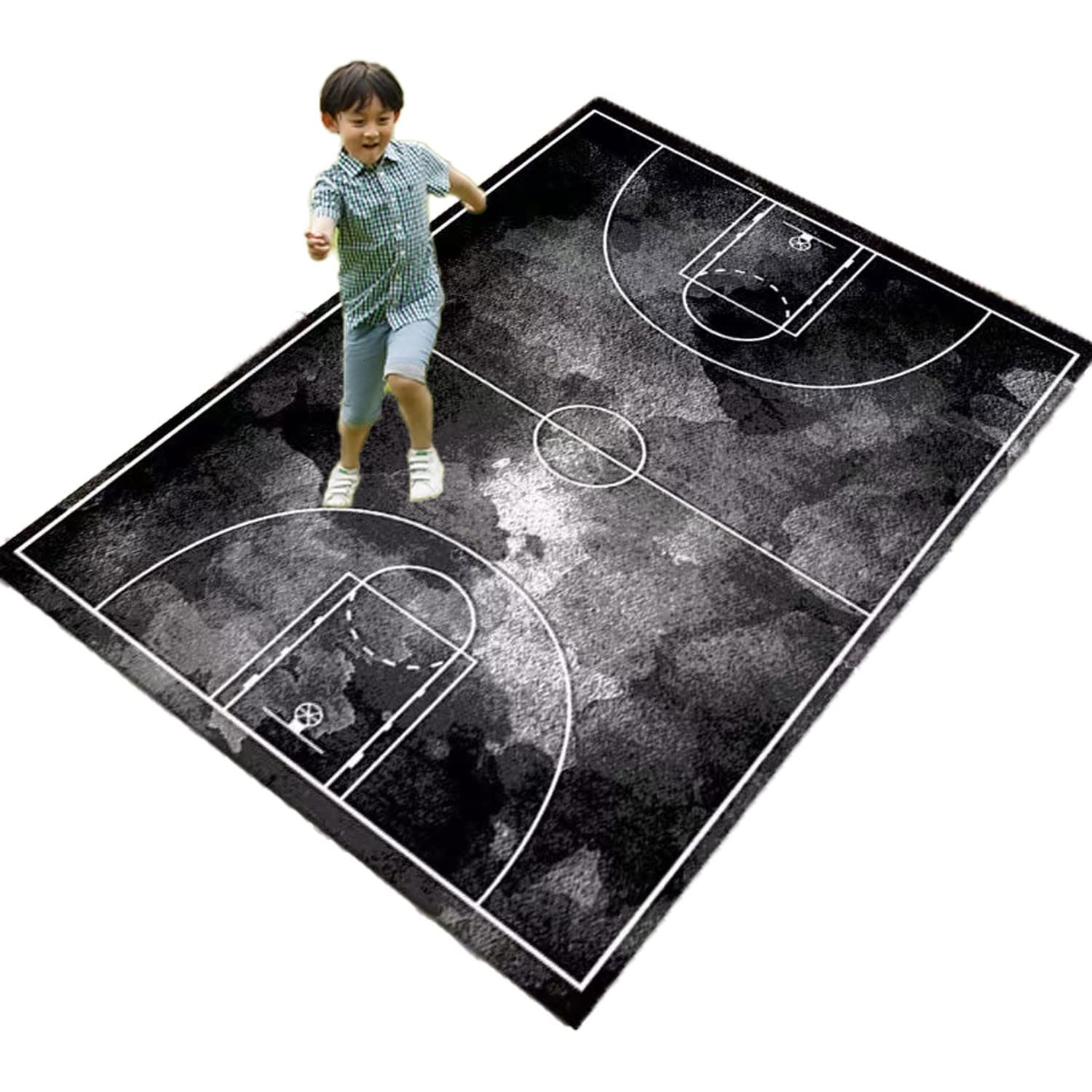 Kids Soccer Field Rug - Non-Slip Football Playmat for Boys & Girls Bedroom, Sports Room or Living Room - 3.3x6.6ft Green Sports Carpet - Perfect for Play Areas, Game Rooms and Kids' Decor