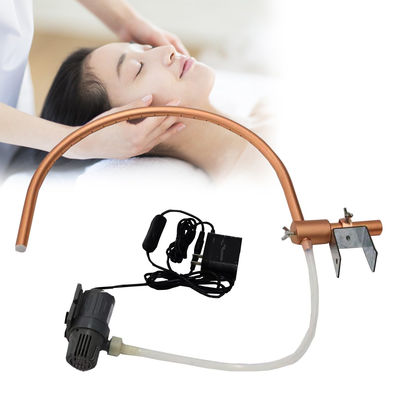 180° Adjustable Head Spa Water Circulation Frame - Salon & Barber Shop Massage Equipment for Relaxation & Scalp Care | Perfect for Hair Washing, Spa Treatments & Scalp Massage Therapy