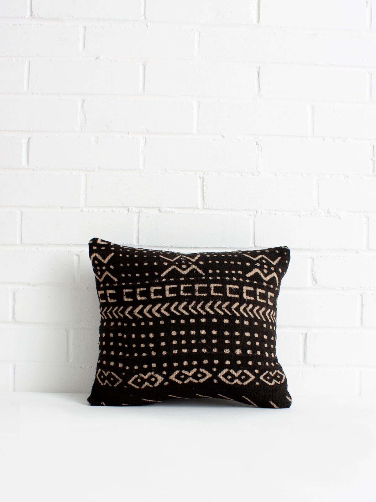 Handmade Taupe Mudcloth Throw Pillow Covers - Boho Chic Home Decor for Living Room, Bedroom, or Sofa - 18x18 Inches, Washable Cotton Fabric
