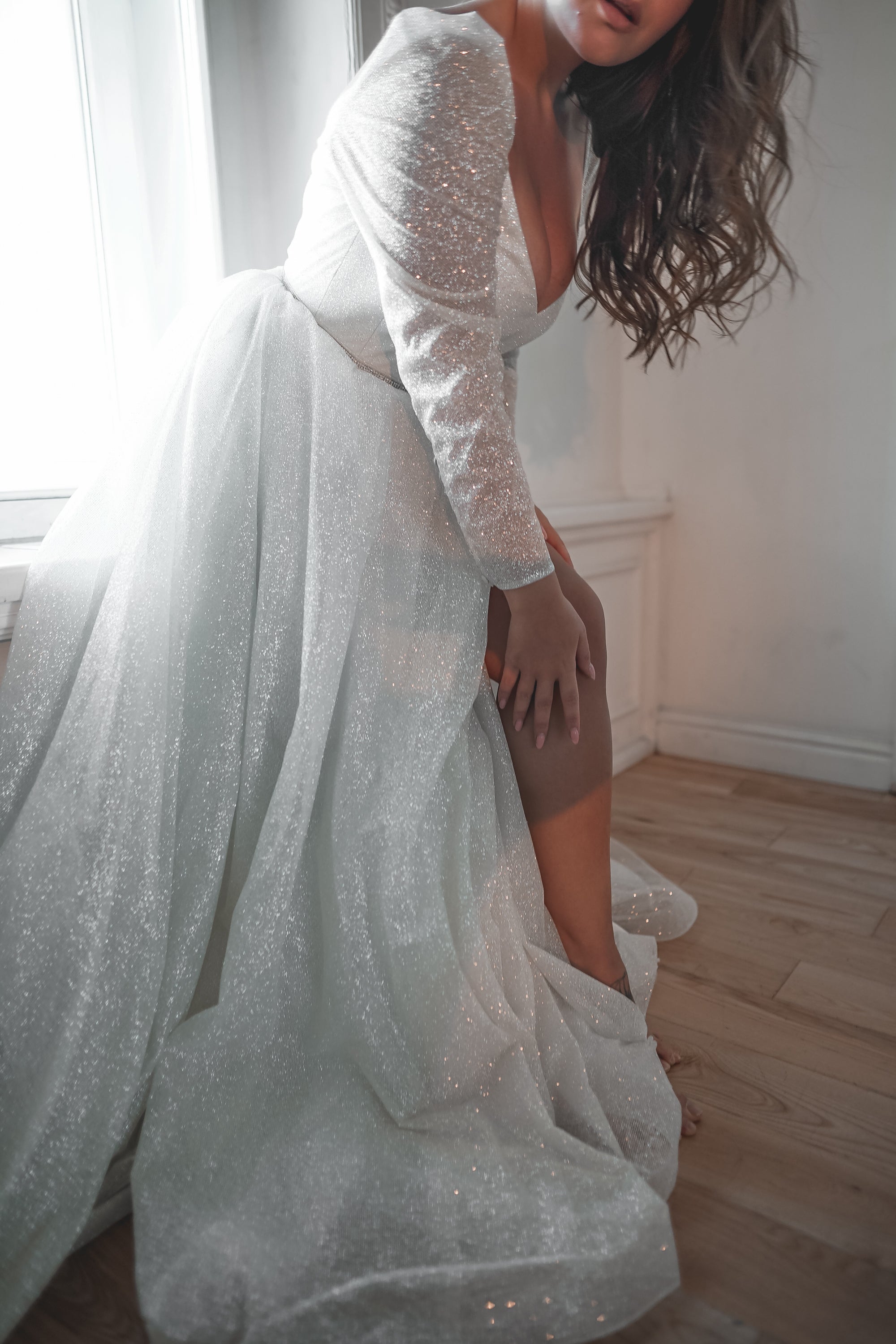 Sparkly Plus Size Wedding Dress Miranda - Elegant A-Line Gown for Bridesmaids, Prom & Special Occasions