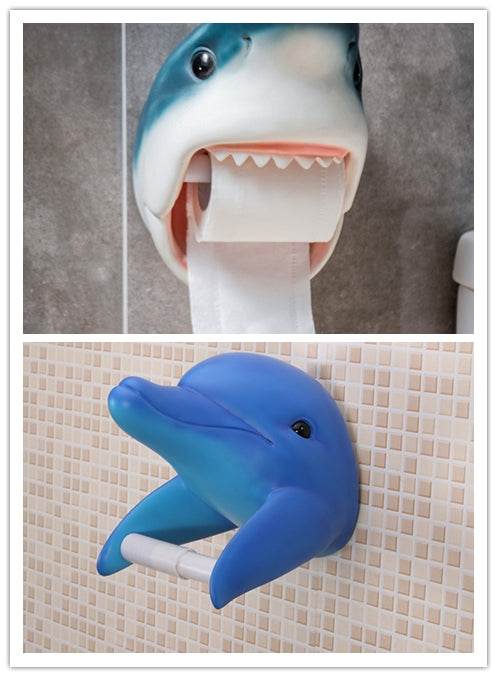 Cute Shark Tissue Box Cover - Adorable Cartoon Shark Design for Bathroom, Bedroom, or Car Tissue Storage | Kawaii Home Decor Accessory