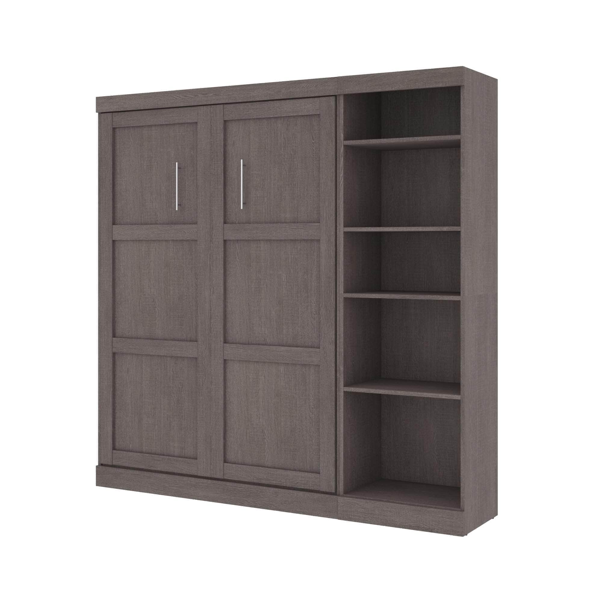 Pur Full Murphy Full Bed with Storage Unit (84W) - 7 Color Options | Space-Saving Wall Bed for Small Apartments & Guest Rooms