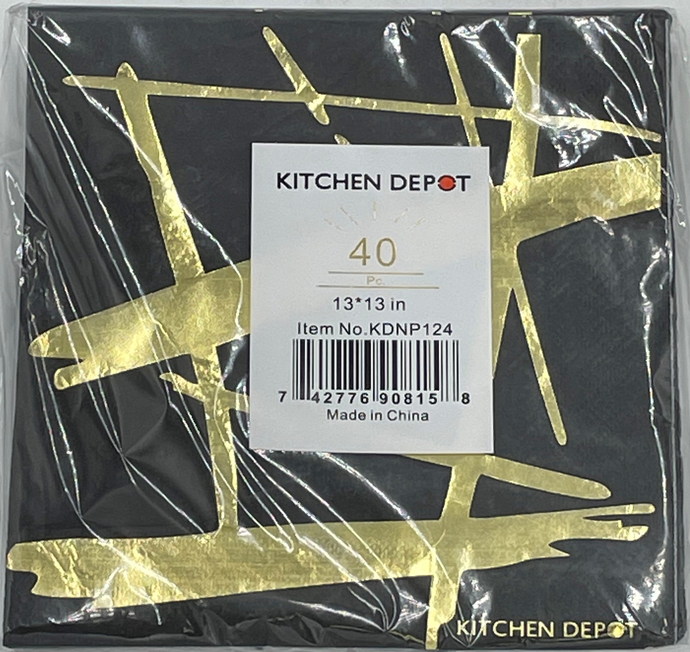 Premium 13x13 Inch Black Napkins - 40 Count Bulk Pack for Restaurants, Parties, and Elegant Dining Events