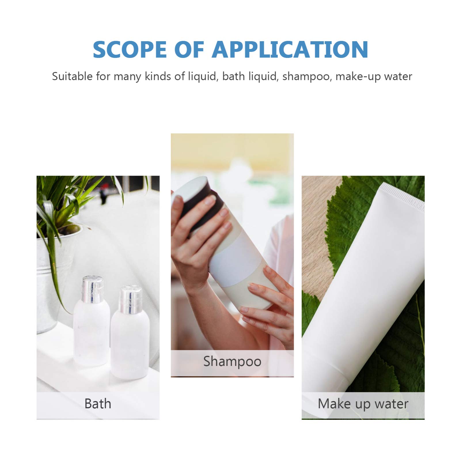 5-Pack Refillable Travel Bottles for Shampoo, Liquid Soap & Toiletries - Leakproof Mini Pump Bottles Set for Airplane Carry-on, Gym, Camping & Vacation Essentials