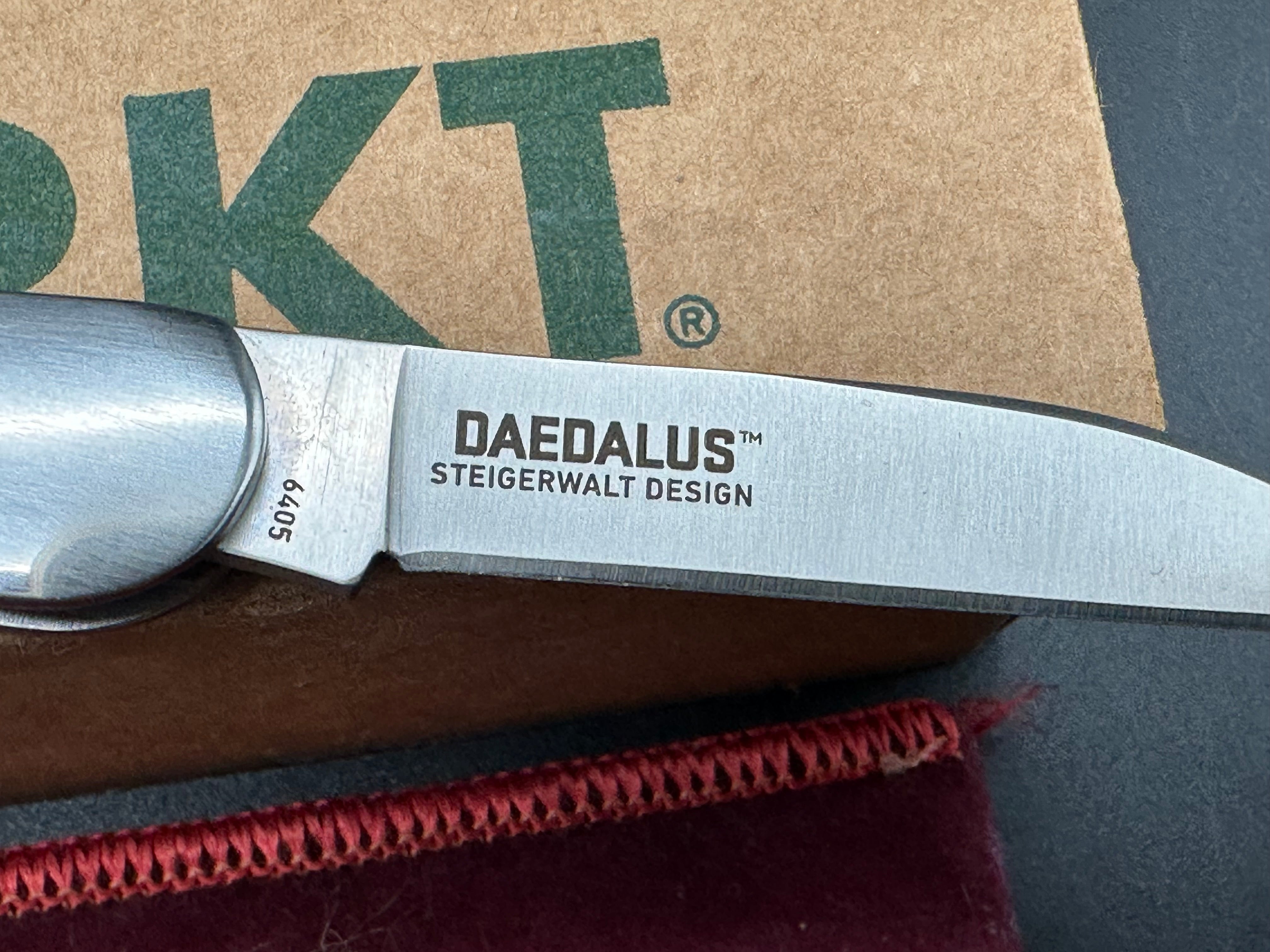 CRKT 6405 Daedalus Slip Joint Pocket Knife - 8CR14 Stainless Steel Blade with Genuine Mother of Pearl Handles & Pouch - Perfect for EDC, Camping, Hunting and Outdoor Adventures