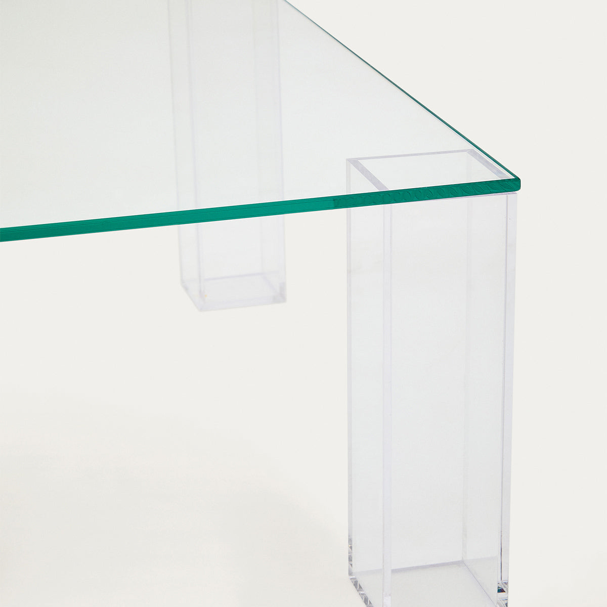 Modern Adularia Glass Square Coffee Table - Stylish & Durable Living Room Centerpiece for Home Decor