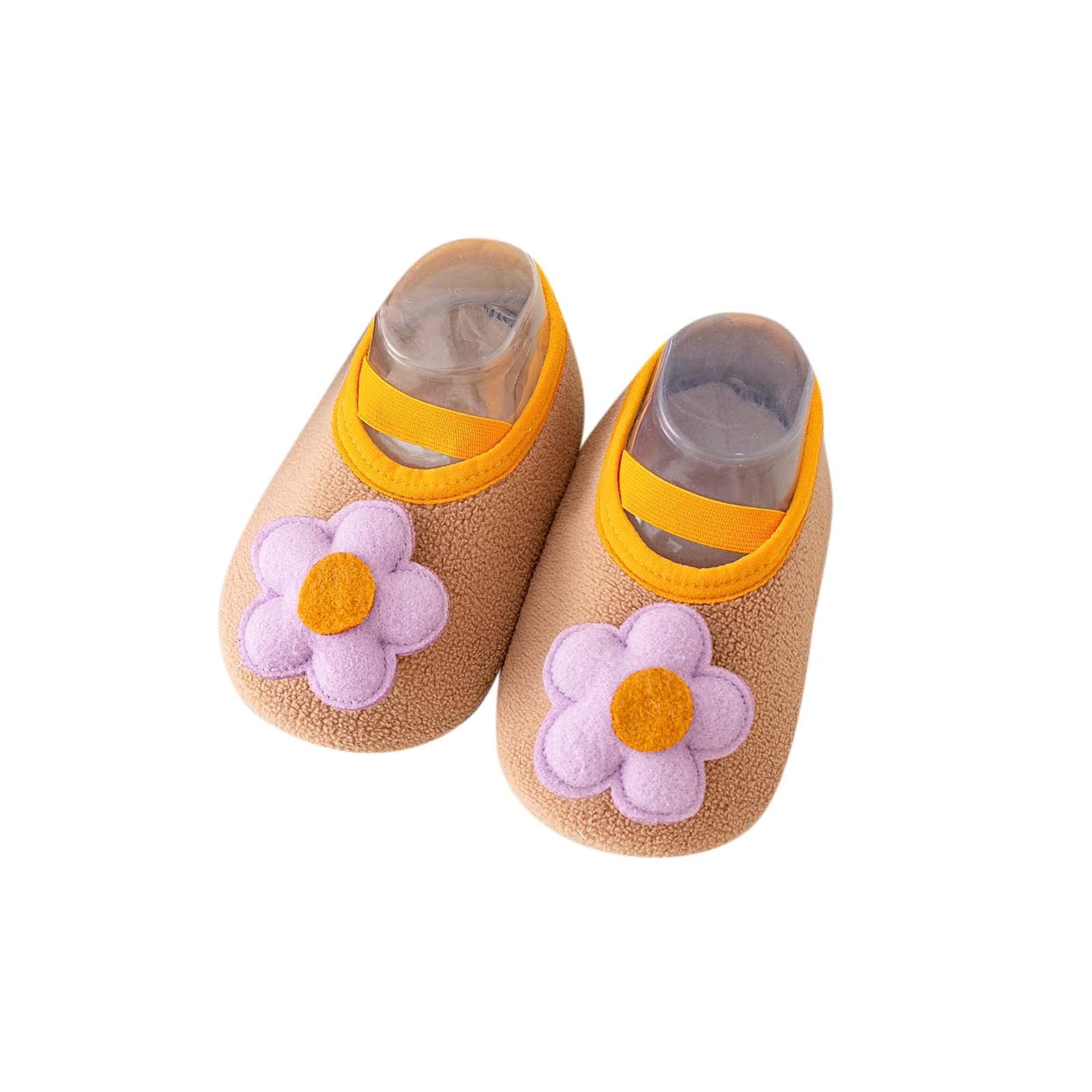 Lykmera Non-Slip Baby Socks Shoes for Boys & Girls - Warm Comfortable Toddler Indoor Sports Shoes with Cute Panda Flower Rabbit Design (Size 8 Toddler) - Perfect for Playtime, Daycare & First Walking Steps