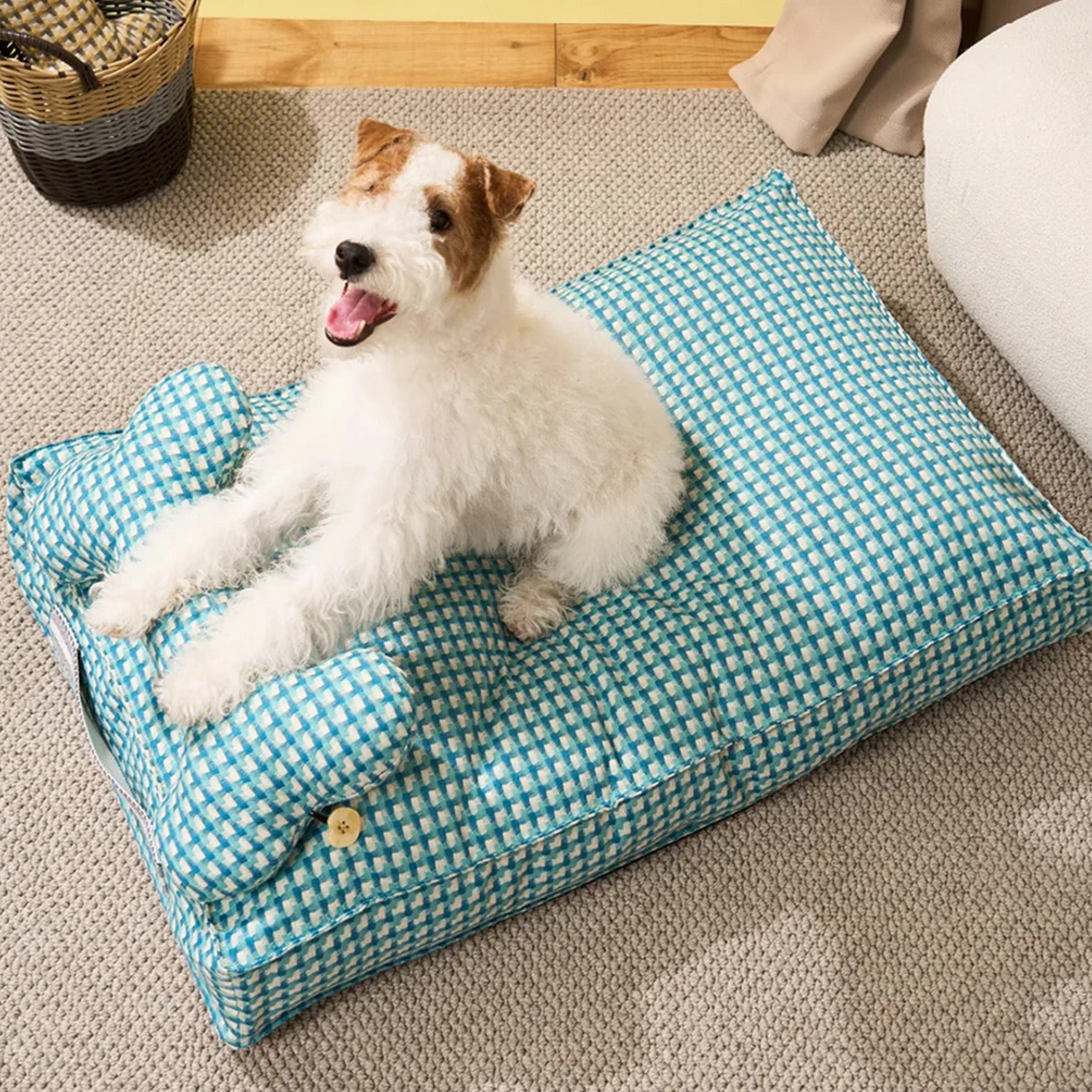 Waffle Shape Sweet Dreams Calming Dog Bed - Orthopedic Support for Small Medium Large Dogs - Perfect for Anxiety Relief & Cozy Sleeping - Home, Crate & Travel Use