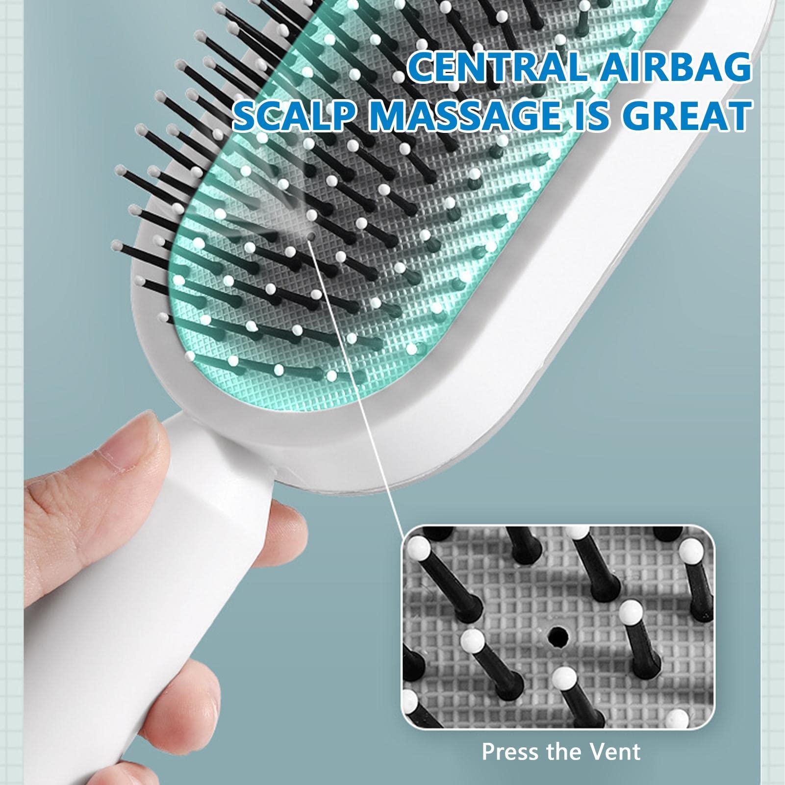Professional Air Cushion Hair Brush for Women & Men - Paddle Vent Styling Brush for Wet & Dry Hair - Perfect for Salon, Home Styling & Travel Use