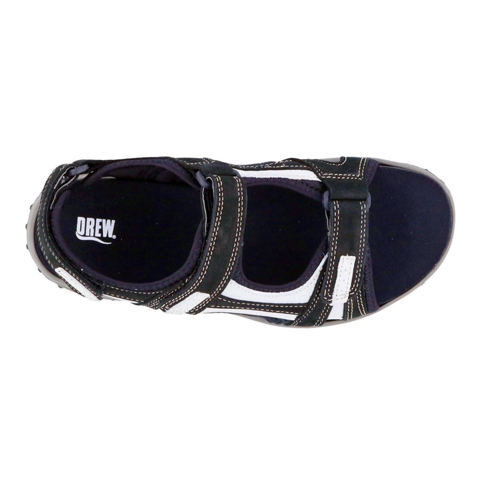 Drew Shoe Men's Warren Leather Open-Toe Sport Sandals - Comfortable & Durable for Walking, Hiking & Outdoor Adventures