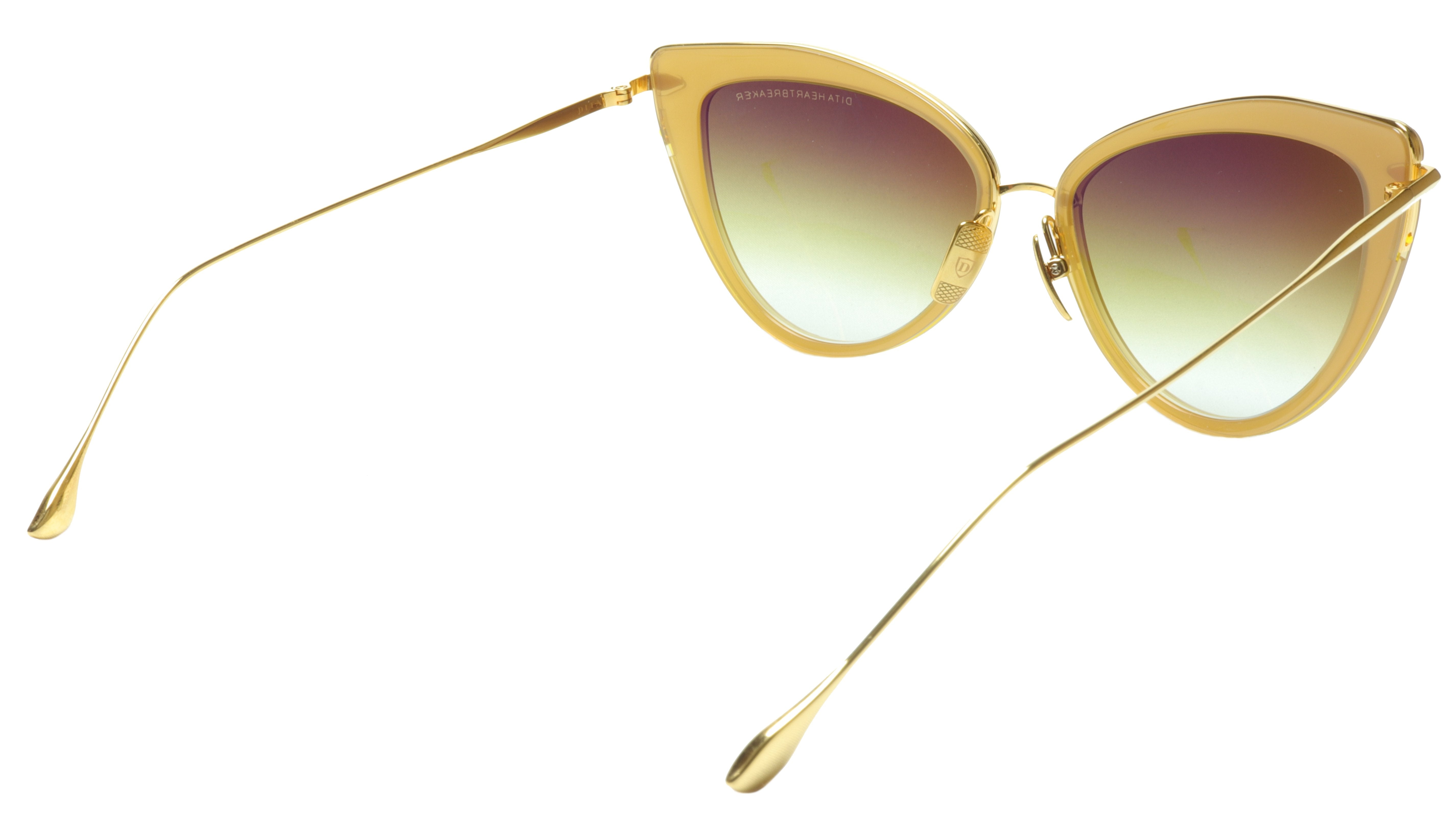 DITA Heartbreaker Sunglasses 22027 - Brown Gold Titanium Acetate Frame - Japanese Craftsmanship - 56mm Lens Width - Stylish UV Protection for Outdoor Activities, Travel & Fashion