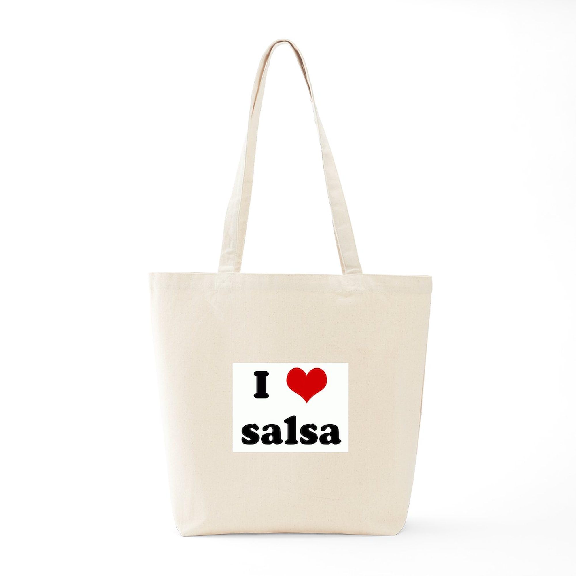I Love Salsa Tote Bag - Natural Canvas Reusable Shopping Bag for Groceries, Beach & Everyday Use | Eco-Friendly & Durable